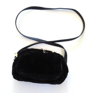 Jules Kae  Cameron Faux Fur Crossbody Purse Black NWOT